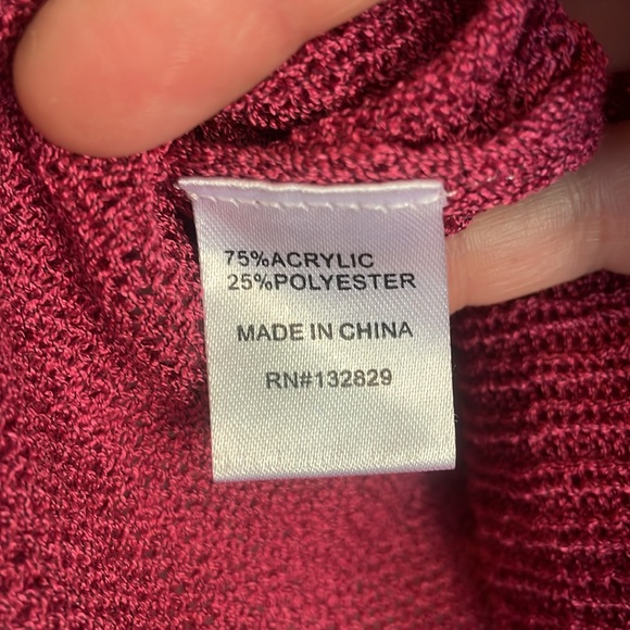 Super Down Rose Loose Knit Open Back Sweater S - Picture 7 of 8